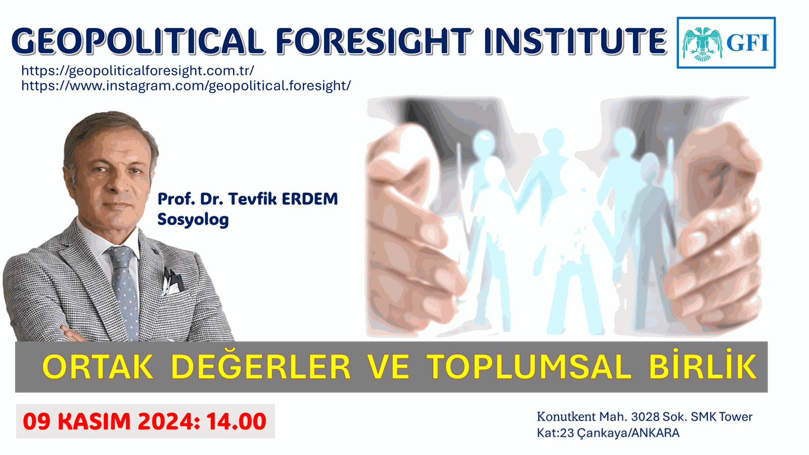 ÜLKEMİZİN ÖNDE GELEN SOSYOLOGLARINDAN PROF. DR. TEVFİK ERDEM HOCAMIZI DİNLEYECEĞİZ…