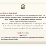 AZERBAYCAN BÜYÜKELÇİLİĞİ VE KÜLTÜR MERKEZİNİN DAVETLİSİYDİK…